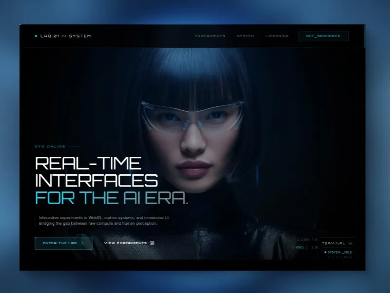 WebGL AI SaaS Landing Page