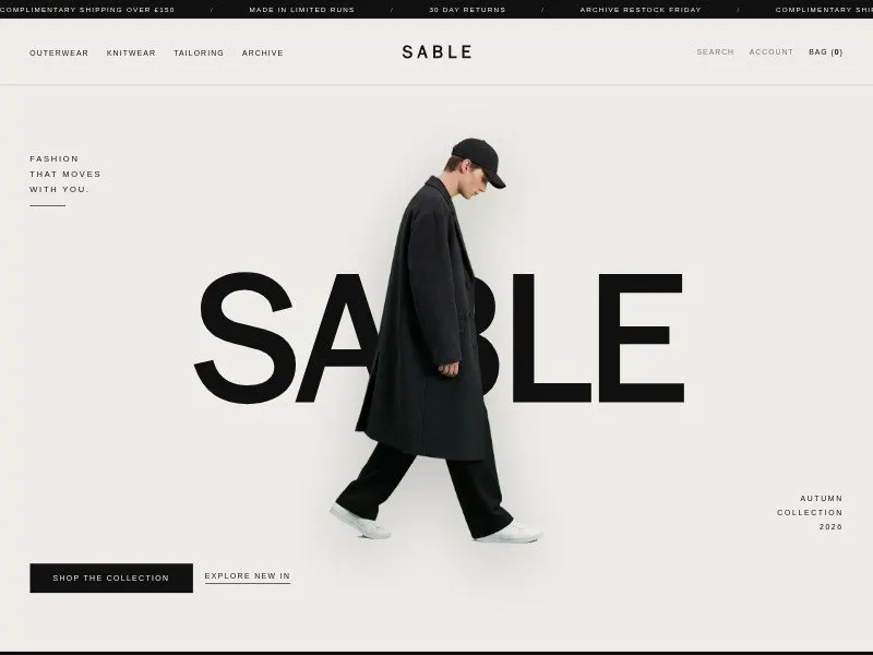 SABLE Fashion & Apparel E-commerce